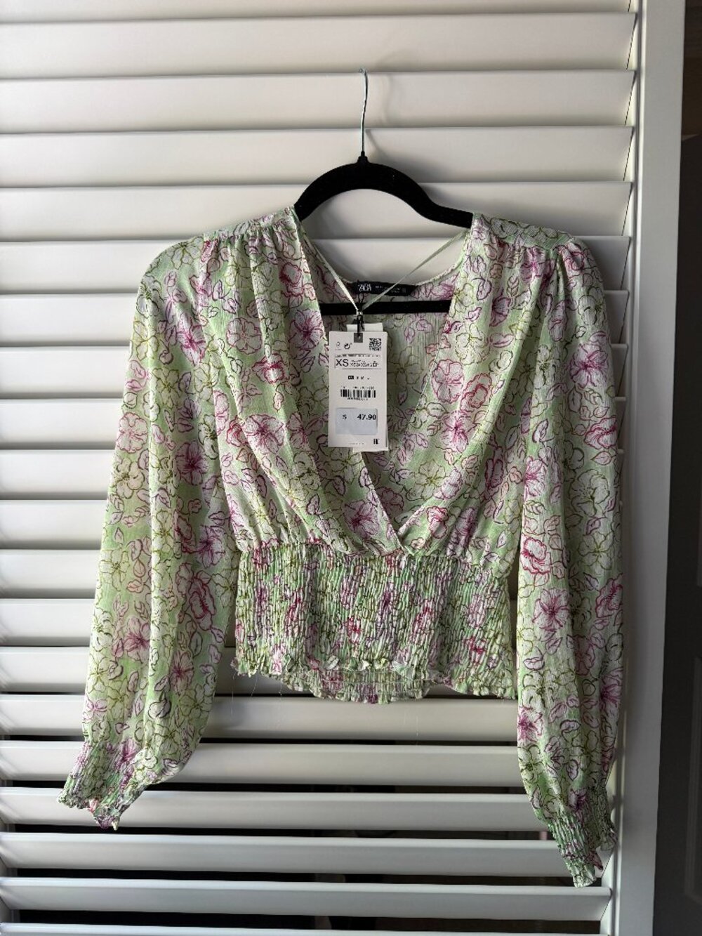 ZARA floral blouse